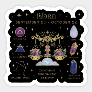 Crystal Zodiac Libra Collage Sticker